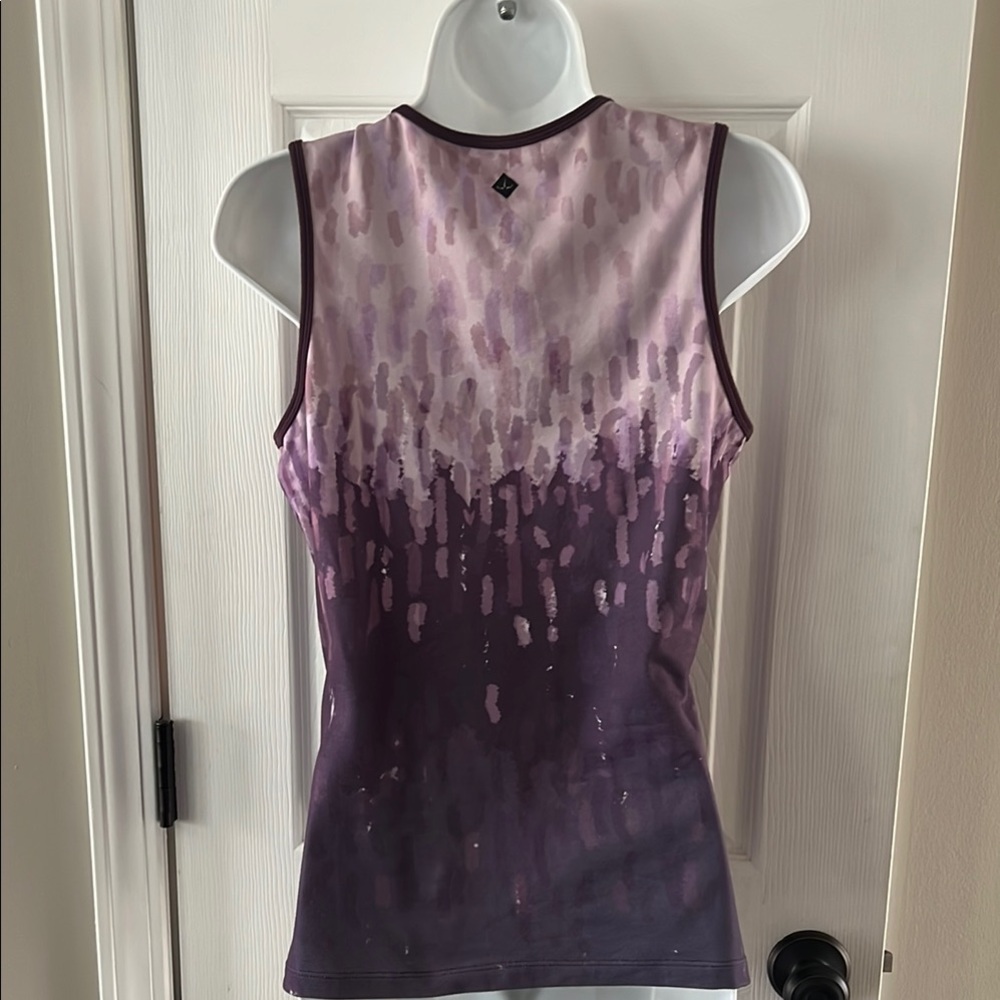 Women's PrAna Yoga Purple Sleeveless Top Tank Pilates Scoop Neck Medium. - Picture 2 of 5